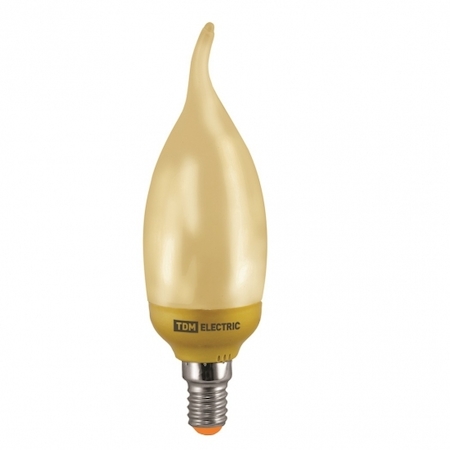 TDM ELECTRIC SQ0323-0143 Лампа энергосберегающая КЛЛ-СGW-11 Вт-2700 К–Е14 TDM (золотая свеча на ветру) (mini)